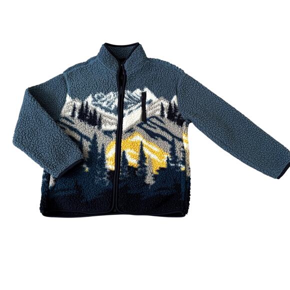 Old Navy Blue Mountain View Fleece Zip-Up Boys Size M(8) - Picture 1 of 7